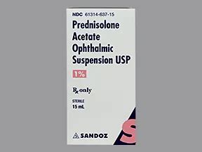 prednisolone eye drops warnings